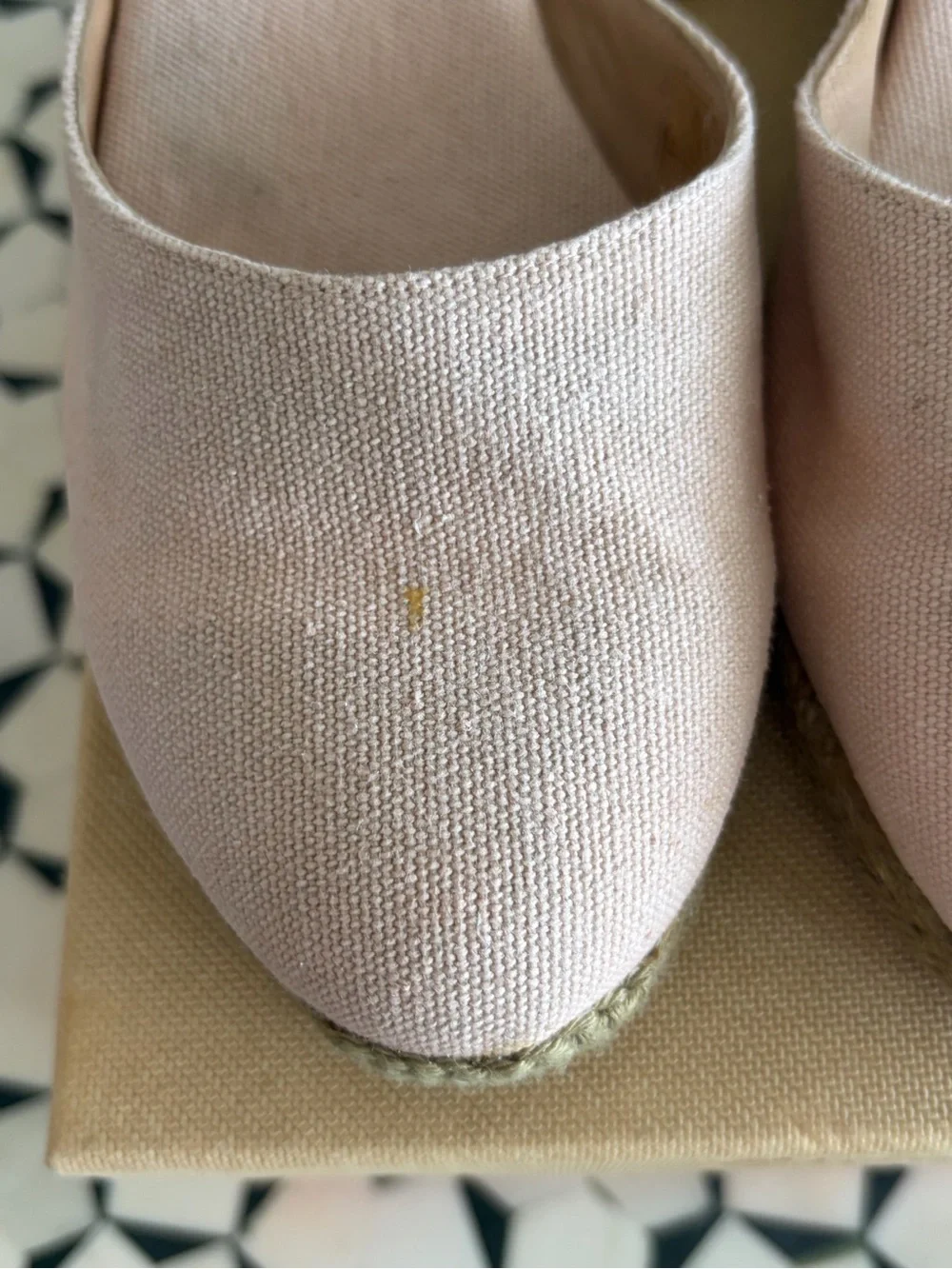Castaner Pink Canvas Espadrille Wedge Heel and Tie-Back